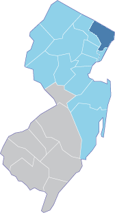 Bergen County is highlighted in dark blue.