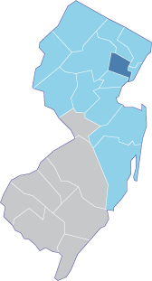 Essex County is highlighted in dark blue.