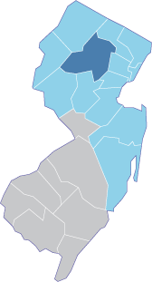 Morris County is highlighted in dark blue.