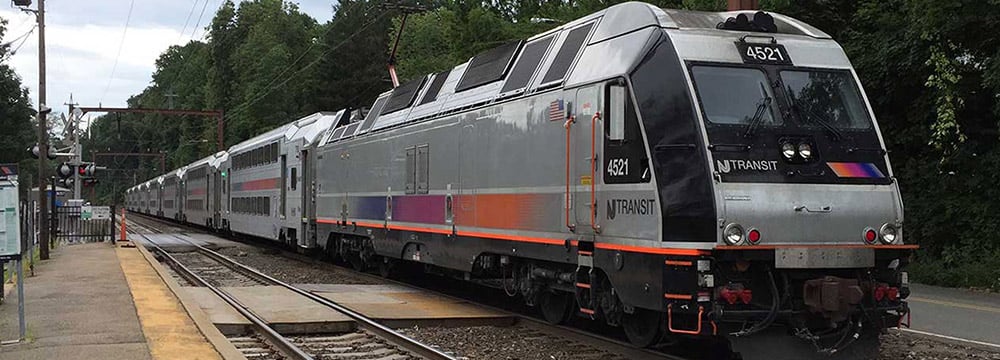 NJ Transit Train at station