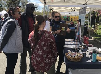 Scene from outdoor public engagement event