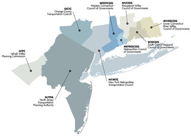Map of the Metropolitan Area Planning Forum region