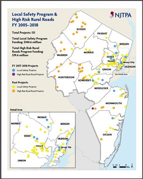 Map - Local Safety Program & High Risk Rural Roads FY 2005-2018