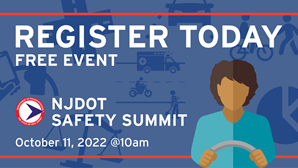 Save the date graphic for the New Jersey Department of Transportation Safety Summit