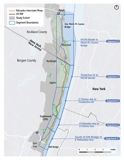 Map of Palisades Shared Use Path study area
