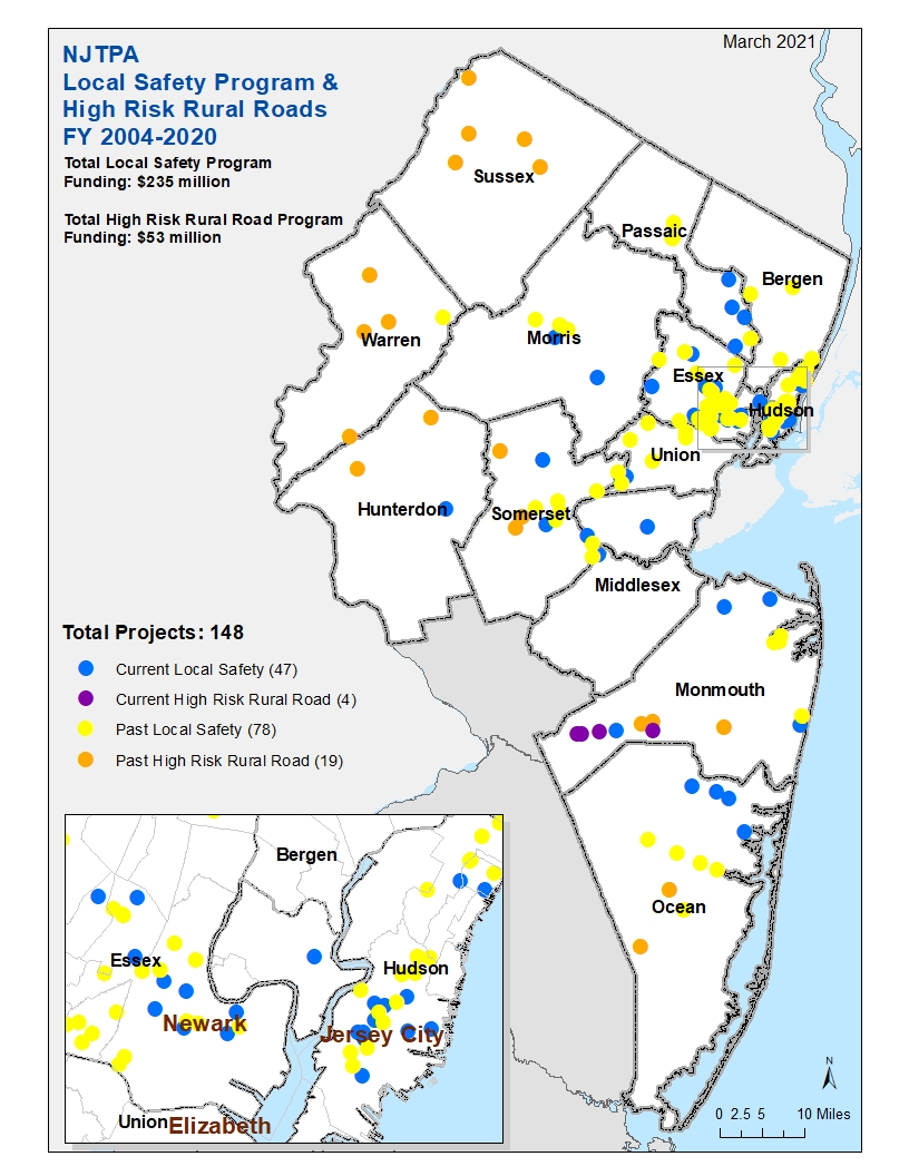 Map - Local Safety Program & High Risk Rural Roads FY 2005-2018