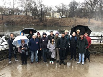 UpNext members visit Great Falls National Historic Park in Paterson.